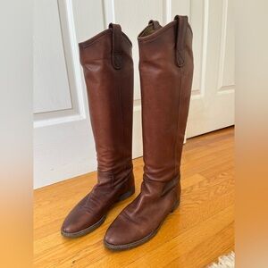 Vintage Equestrian Style Boots in Brown
